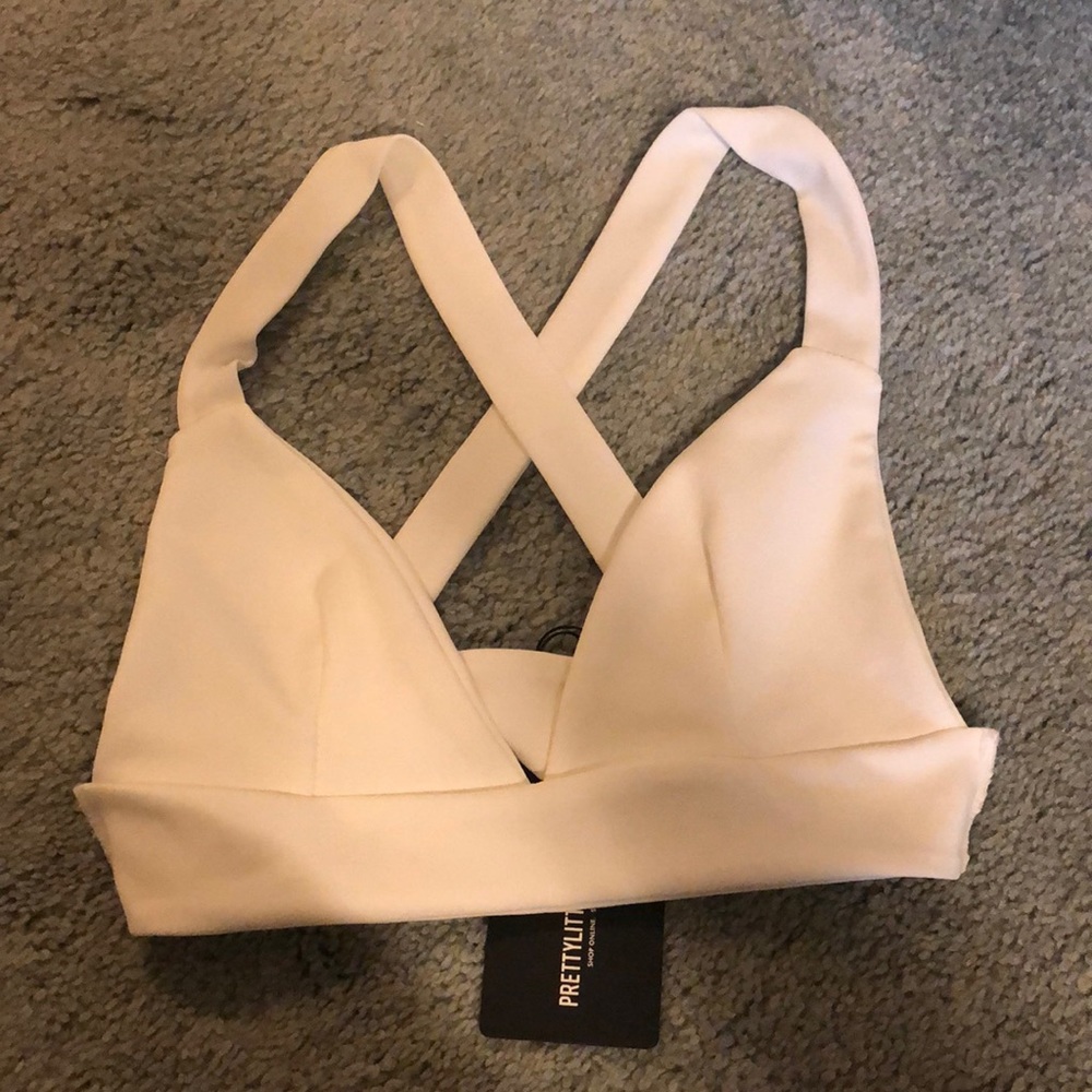 White wrap bralet